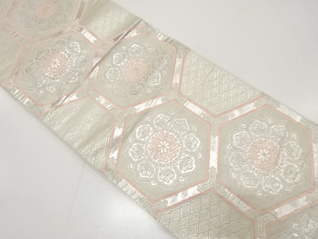 JAPANESE KIMONO / ANTIQUE FUKURO OBI / SILK / WOVEN KIKKO